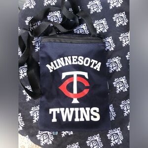 MLB Minnesota Twins Navy and Red Crossbody Bag